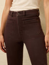 Stretch Terry Patch Pocket Ankle Pant - Northern Brown