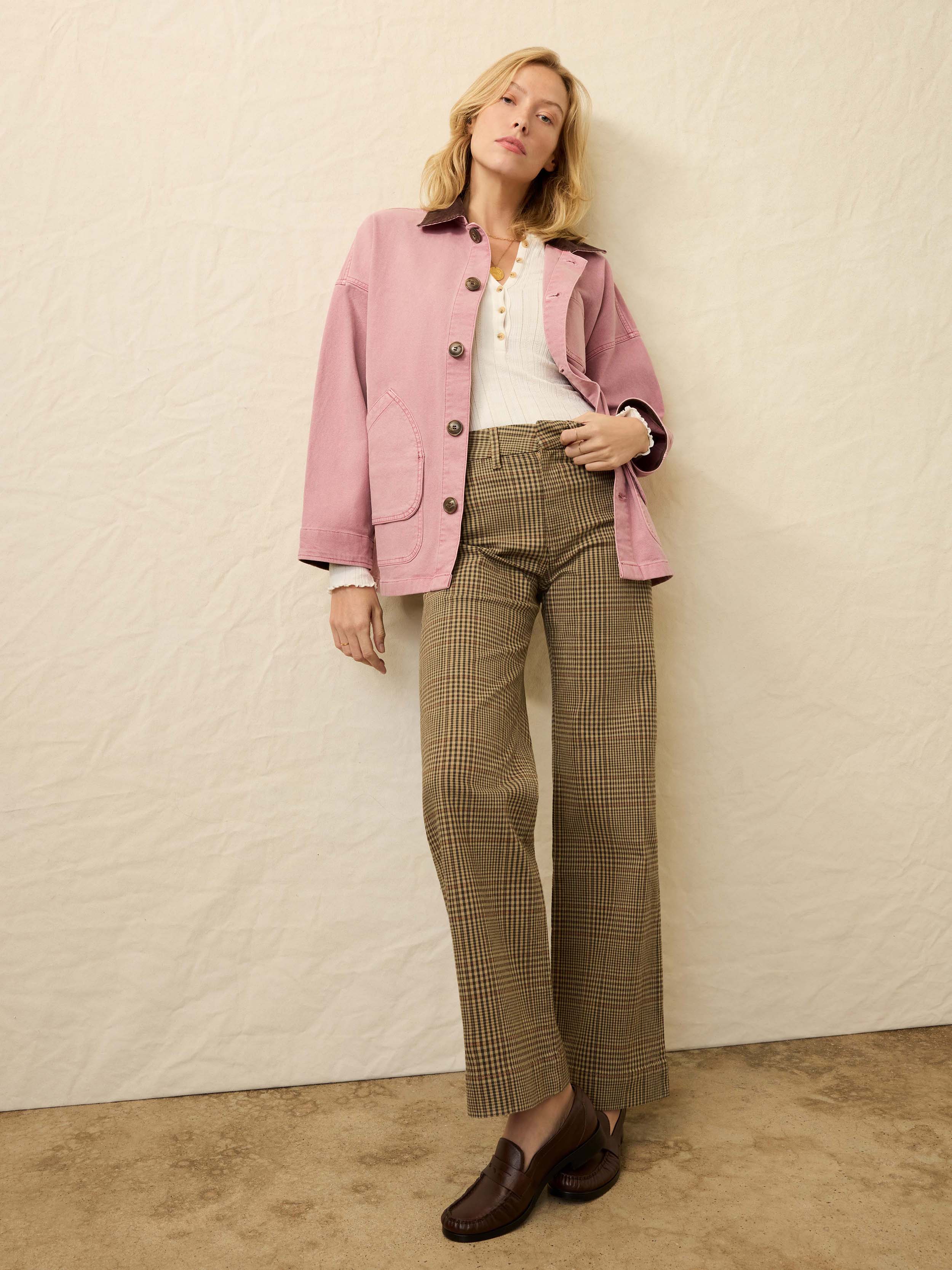 Twill Tide Slim Straight Pant - Wildwood Plaid