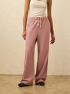 High Standard Fleece Wide Leg Sweatpant - Nostalgia Rose