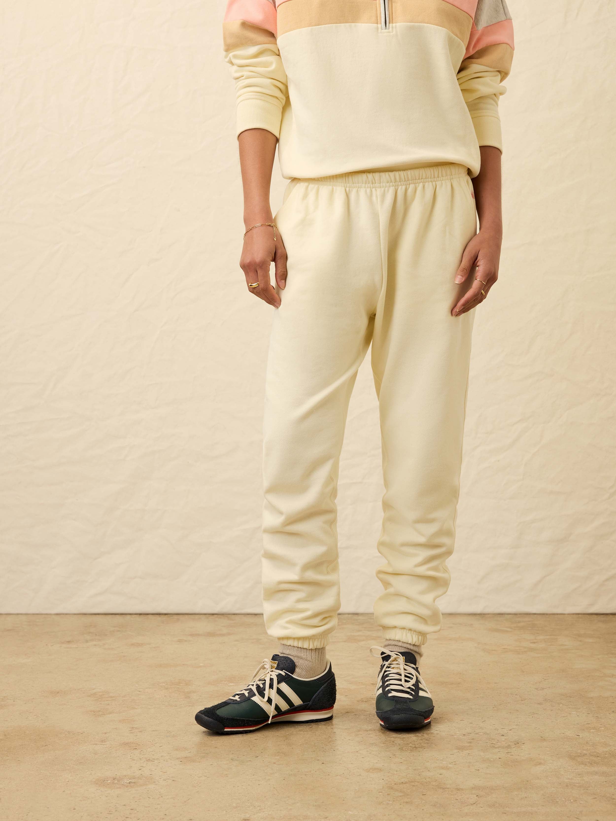 High Standard Fleece Sweatpant - Lemon Sorbet