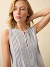 Isha Dress - Blue Mini Stripe