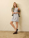 Isha Dress - Blue Mini Stripe