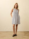 Isha Dress - Blue Mini Stripe