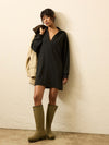 Legend™ Sweater Hudson Dress - Heathered Black Twill