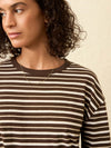 Sunwashed Long-Sleeve Retro Tee - Sand Drift Stripe