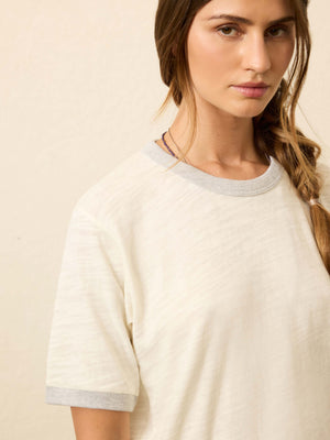 Sunwashed Slub Camp Tee - Egret