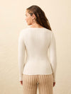 Paradise Pointelle Henley - Egret