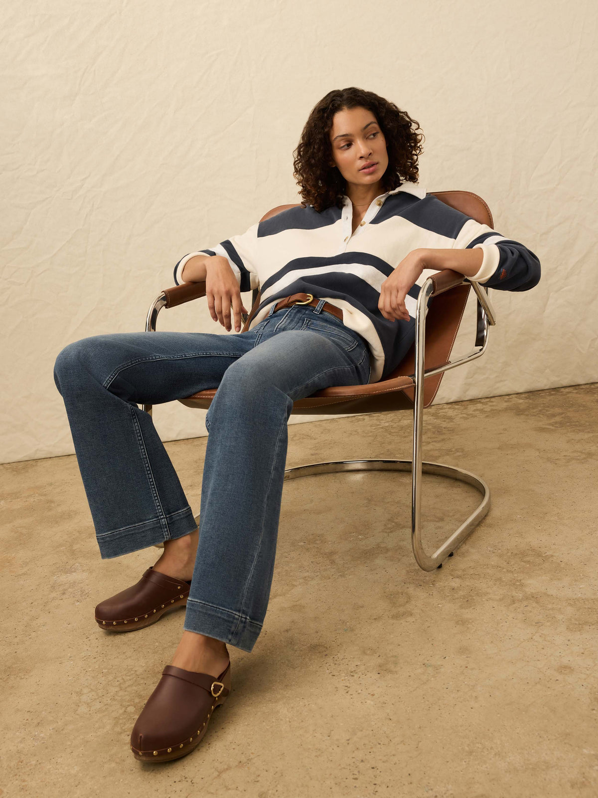 High Standard Fleece Rugby - Retro Moon | Faherty Brand High Standard Fleece Rugby - Retro Moon | Faherty Brand