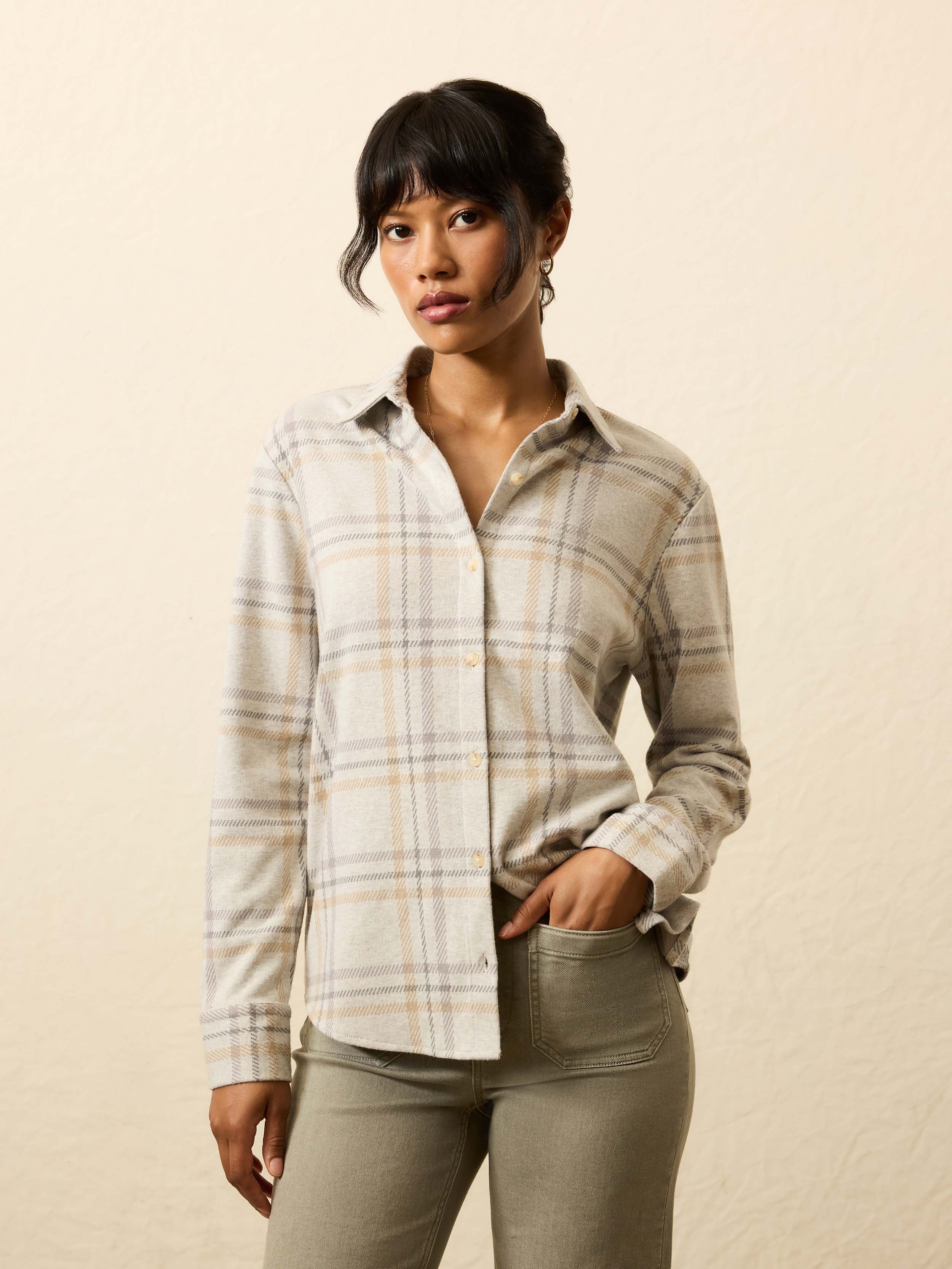 Legend™ Classic Sweater Shirt - Sandy Trails Plaid
