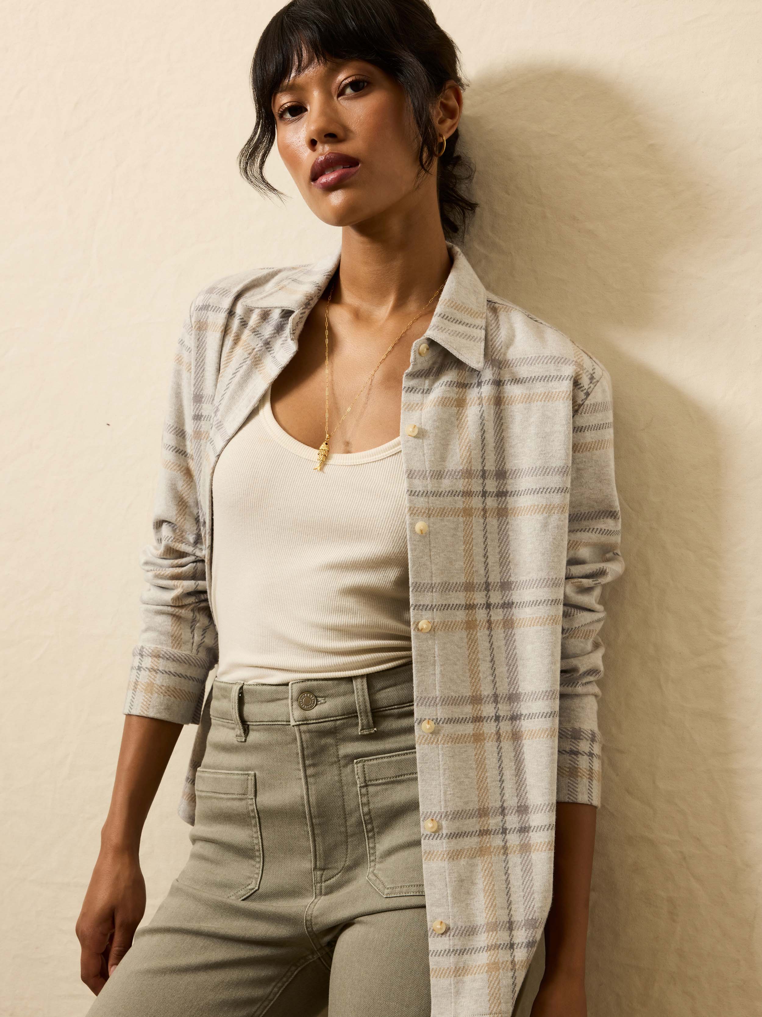 Legend™ Classic Sweater Shirt - Sandy Trails Plaid