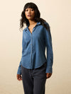 Sunwashed Knit Shirt - Medium Indigo Wash
