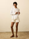 Sunwashed Midweight Organic Hoodie - White