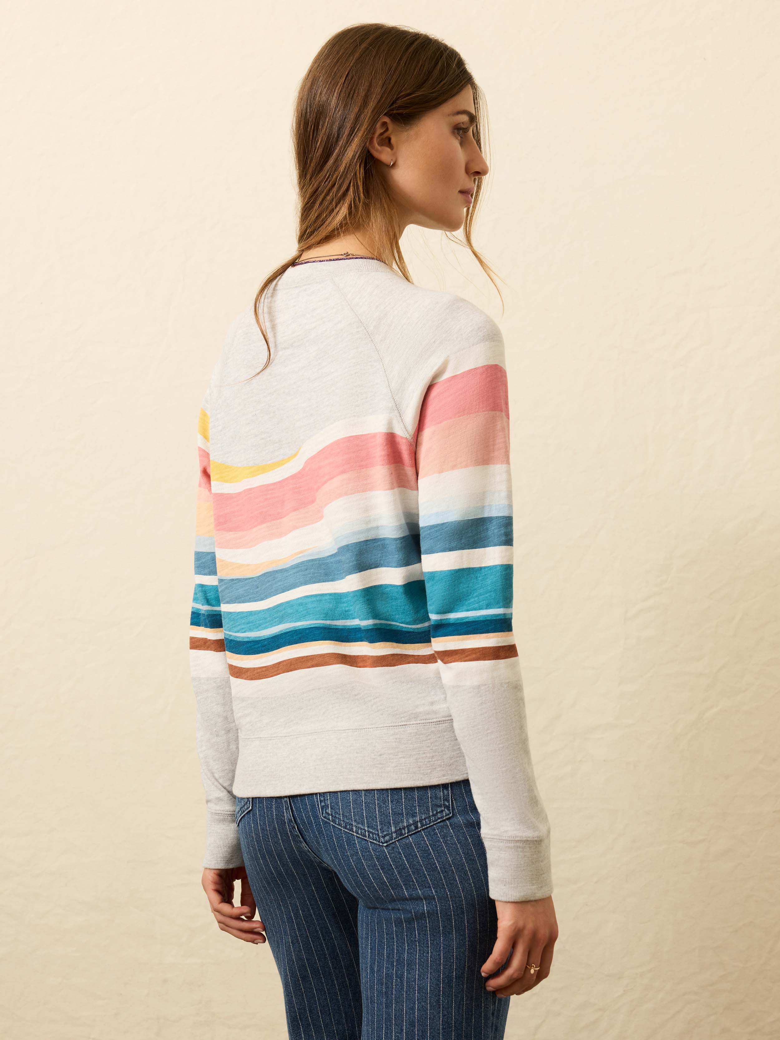 Sunwashed Slub Crewneck - Soleil Waves