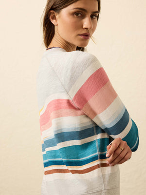 Sunwashed Slub Crewneck - Soleil Waves
