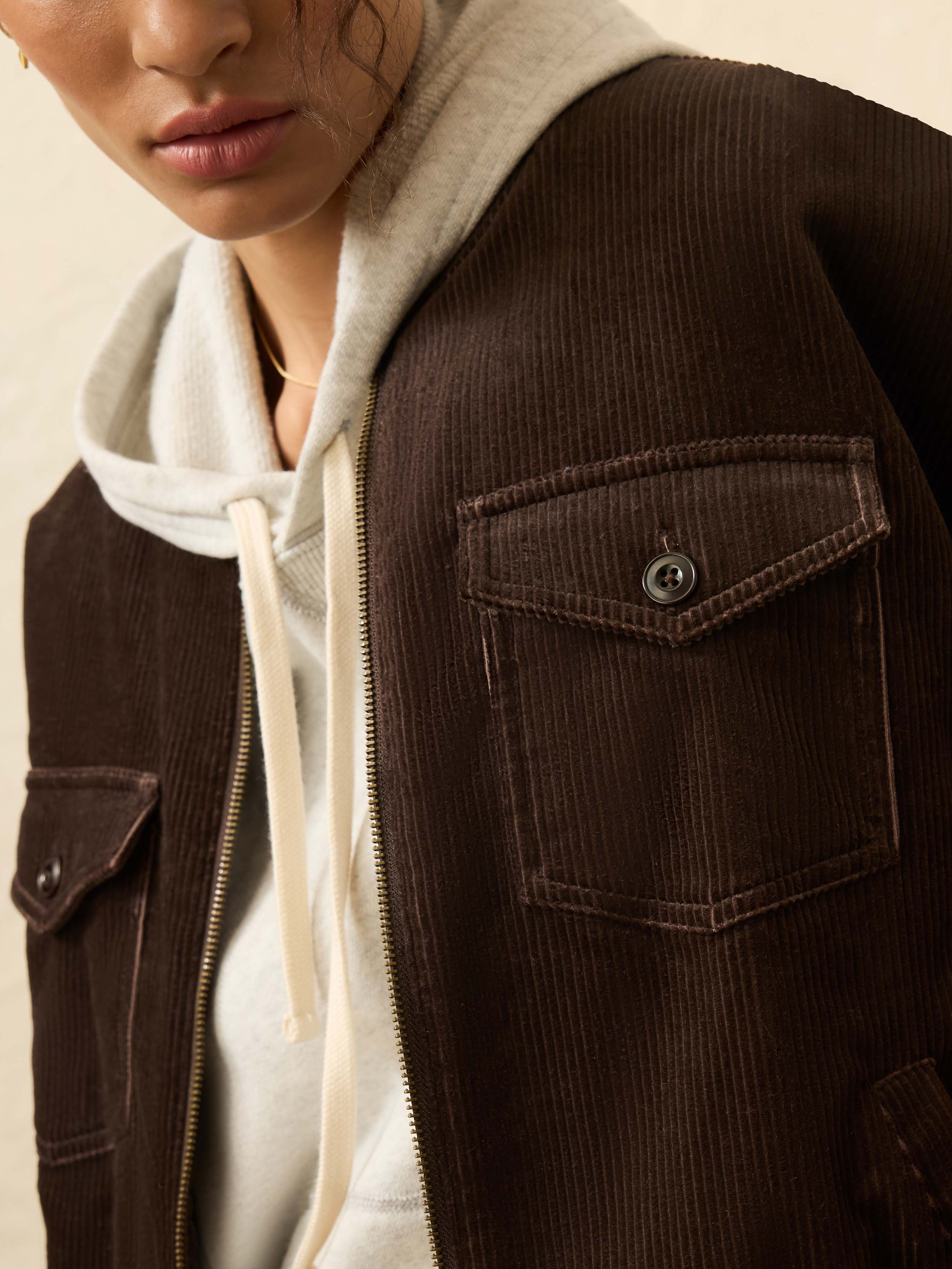 Heritage Cord Jacket - Chocolate Brown