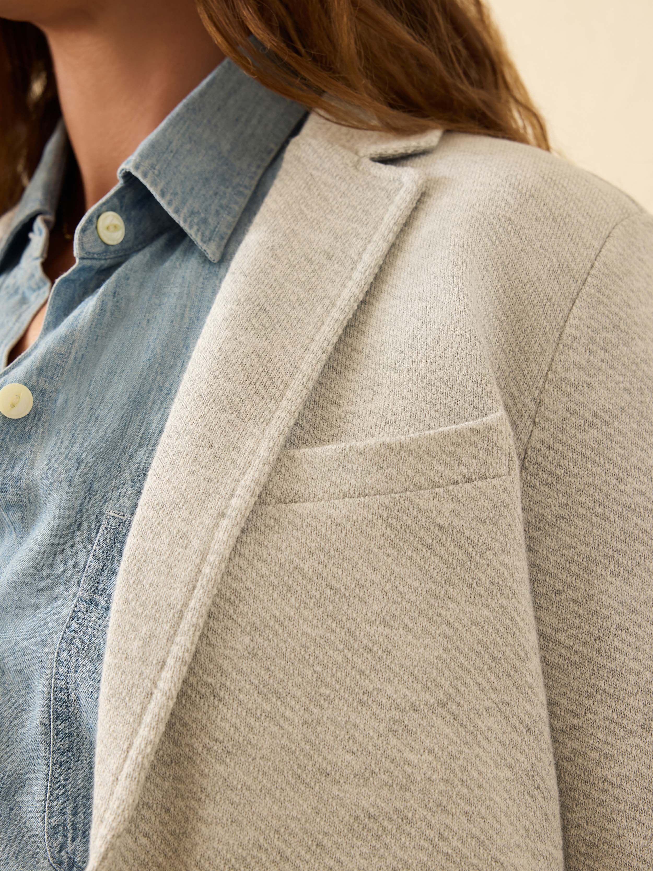 Inlet Knit Blazer - Heather Grey | Faherty Brand