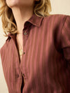 Nazare Flannel Relaxed Shirt - Cliff Walk Stripe