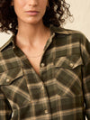 Nazare Flannel Overshirt - Garret Verde Plaid