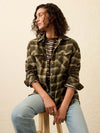 Nazare Flannel Overshirt - Garret Verde Plaid