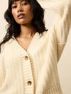 Heirloom Cotton Relaxed Cardigan - Cream