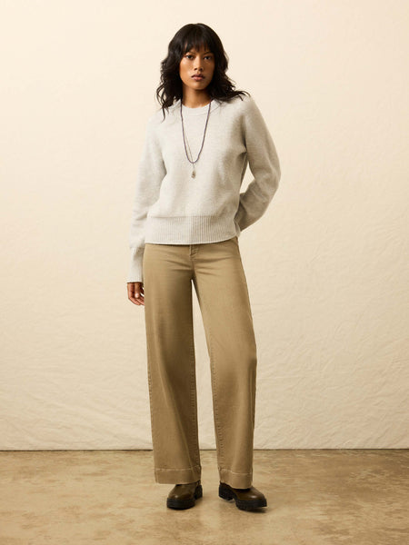 Jackson Crewneck Sweater - Ice Grey Heather | Faherty Brand