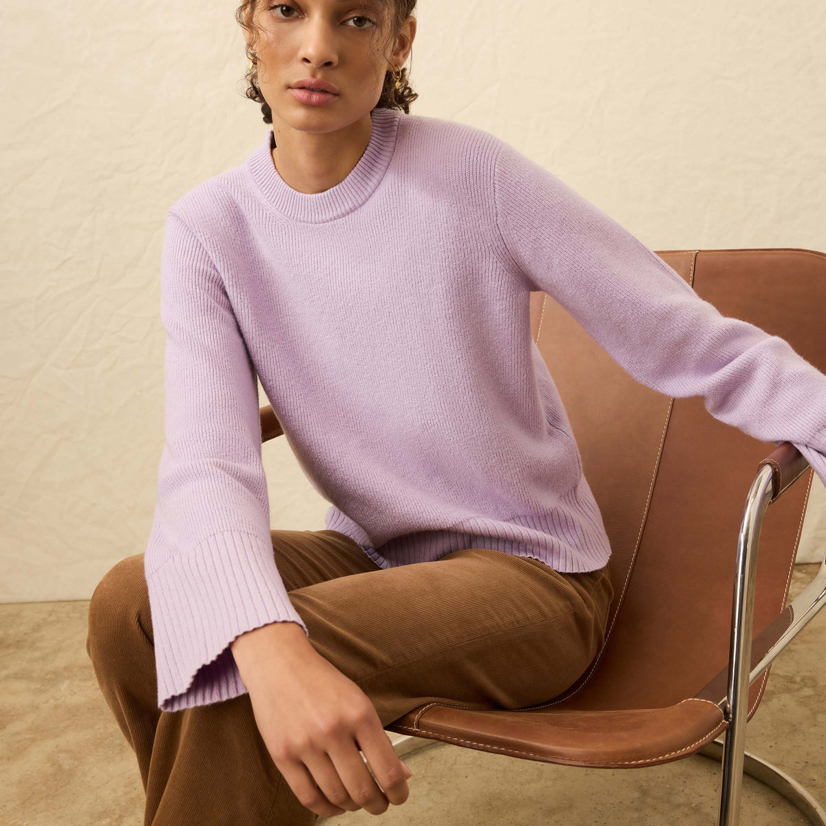 Jackson Crewneck Sweater - Ice Lilac Heather | Faherty Brand