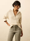 Miramar Linen Quarter Zip - Summer Sand