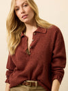 Miramar Linen Relaxed Polo - Smoked Paprika