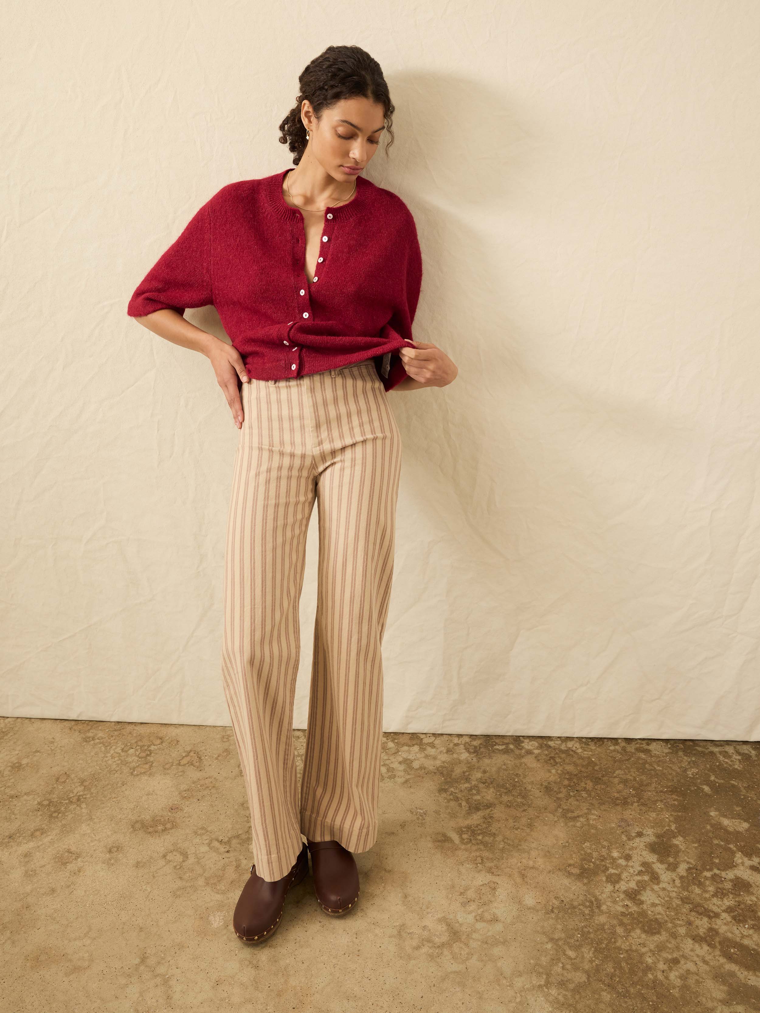 Apres Alpaca Cardigan - Wine Rust