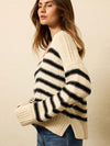 Heirloom Cotton Sweater Polo - Licorice Lines