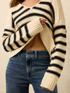 Heirloom Cotton Sweater Polo - Licorice Lines