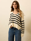 Heirloom Cotton Sweater Polo - Licorice Lines