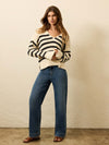 Heirloom Cotton Sweater Polo - Licorice Lines