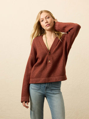 Jackson V Neck Popover - Smoked Paprika
