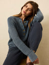 Sunwashed Cotton Fisherman Henley - Blue