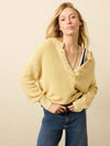 Sunwashed Cotton Fisherman Henley - Lemon Sorbet