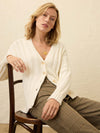 Sunwashed Cotton Laidback Cardigan - Egret