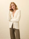 Sunwashed Cotton Laidback Cardigan - Egret