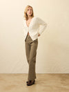 Sunwashed Cotton Laidback Cardigan - Egret