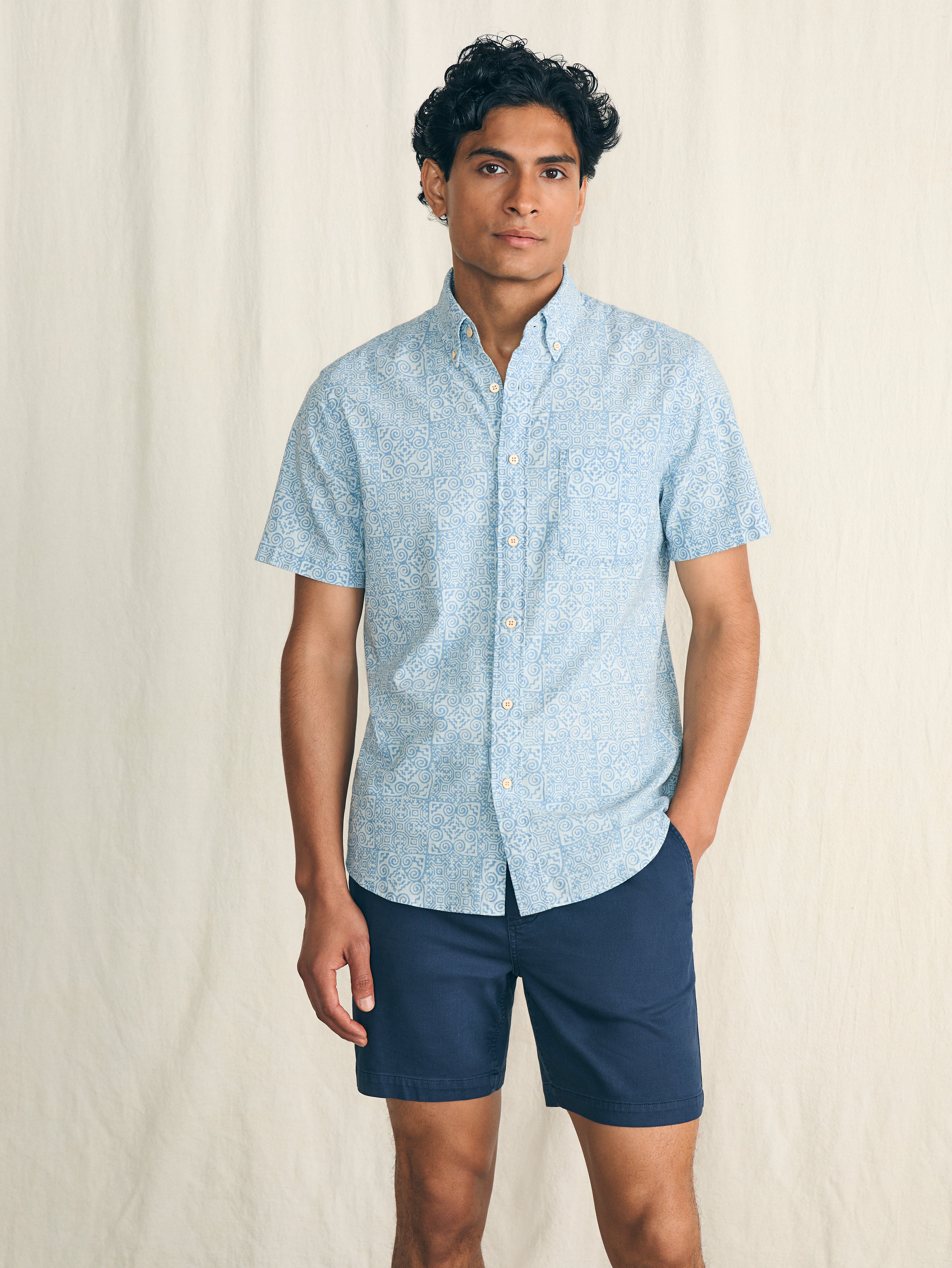 Short-Sleeve Stretch Playa Shirt (Tall