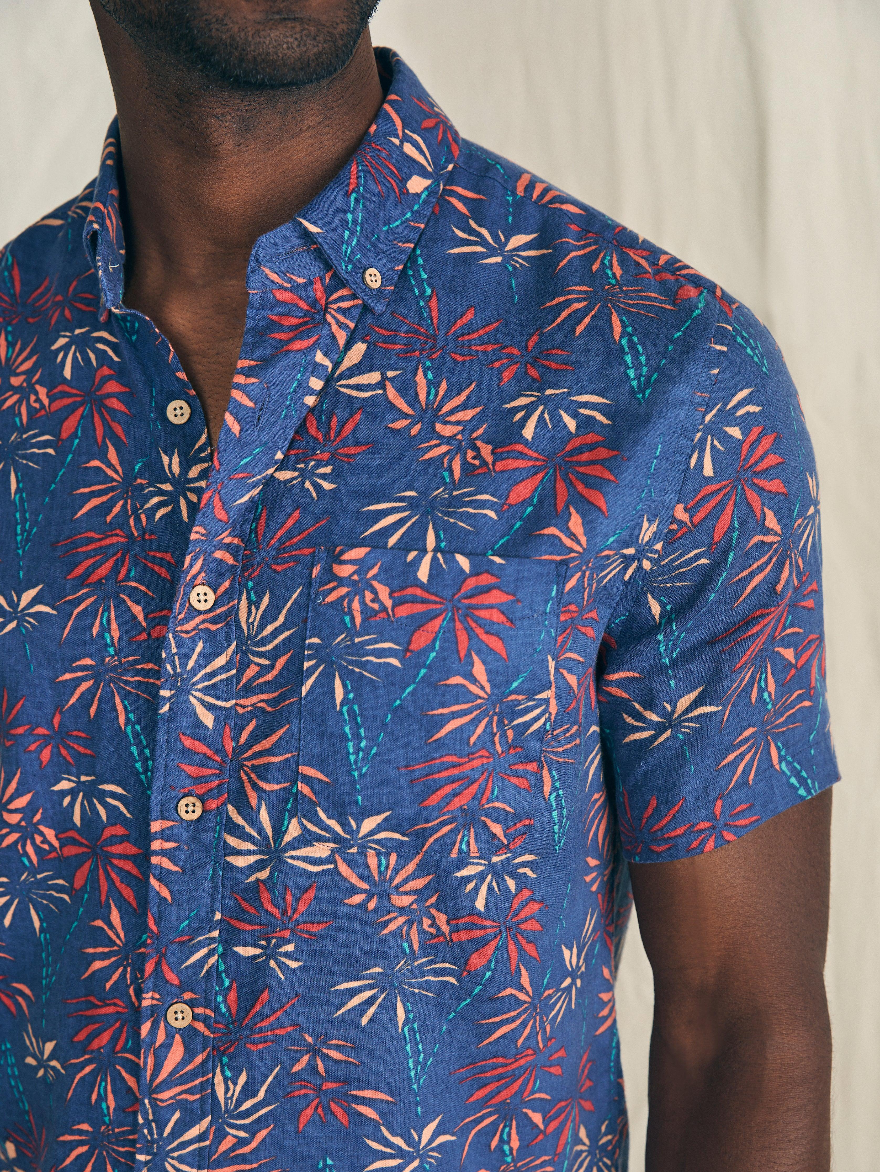 Short-Sleeve Breeze Shirt - Navy Tide Bamboo