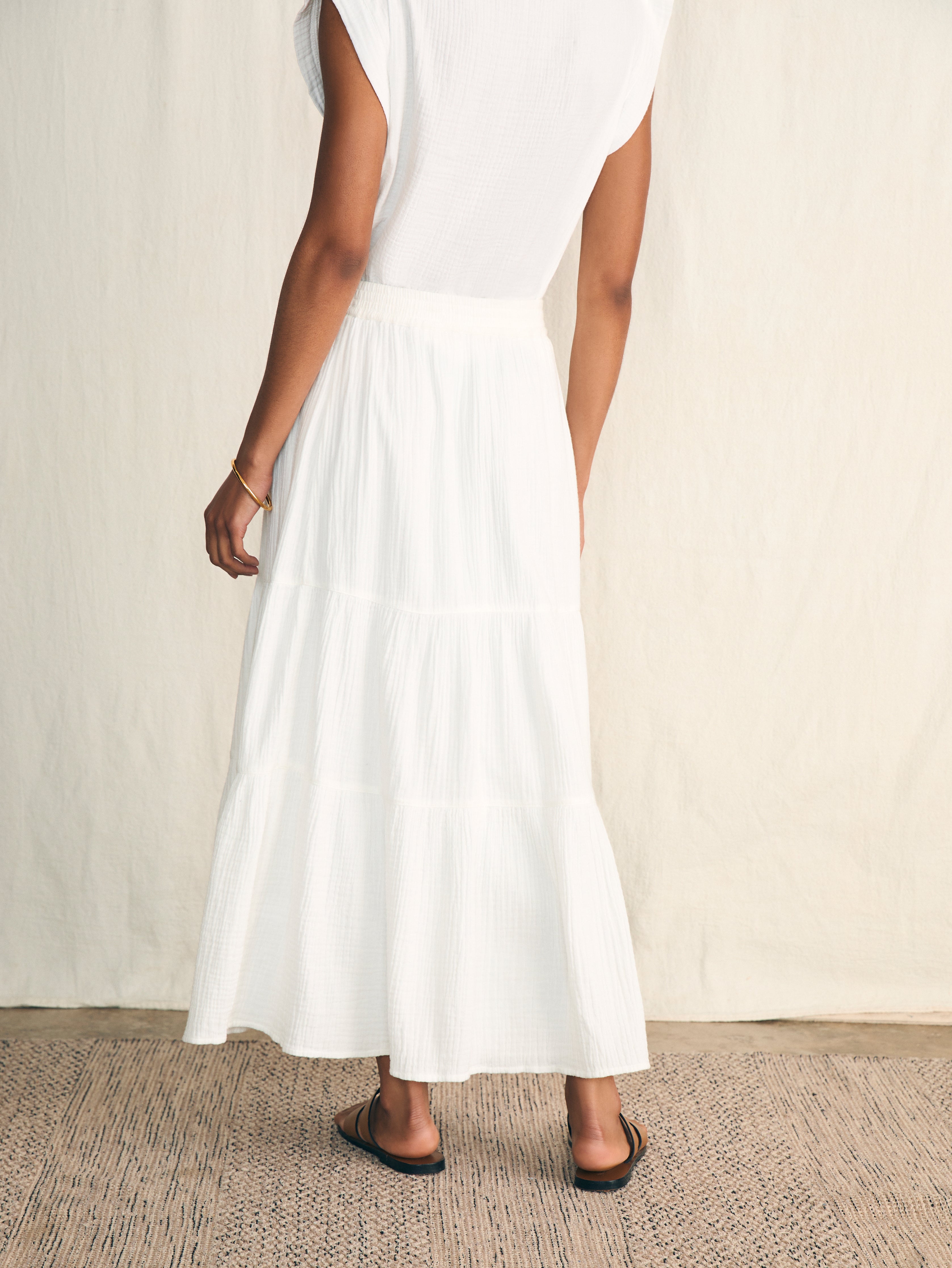 Dream Cotton Gauze Valentina Skirt - White