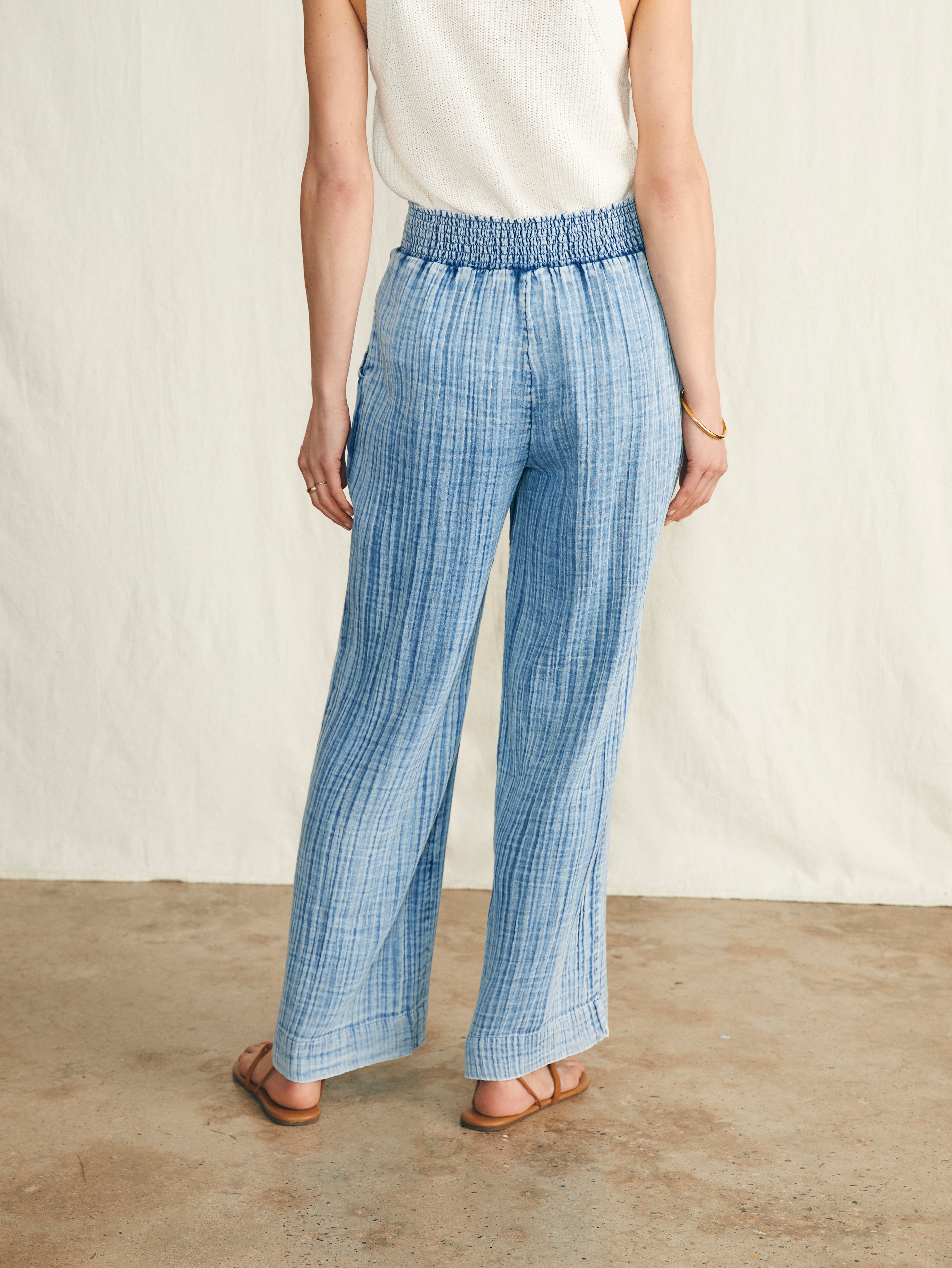 Dream Cotton Gauze Wide Leg Pant