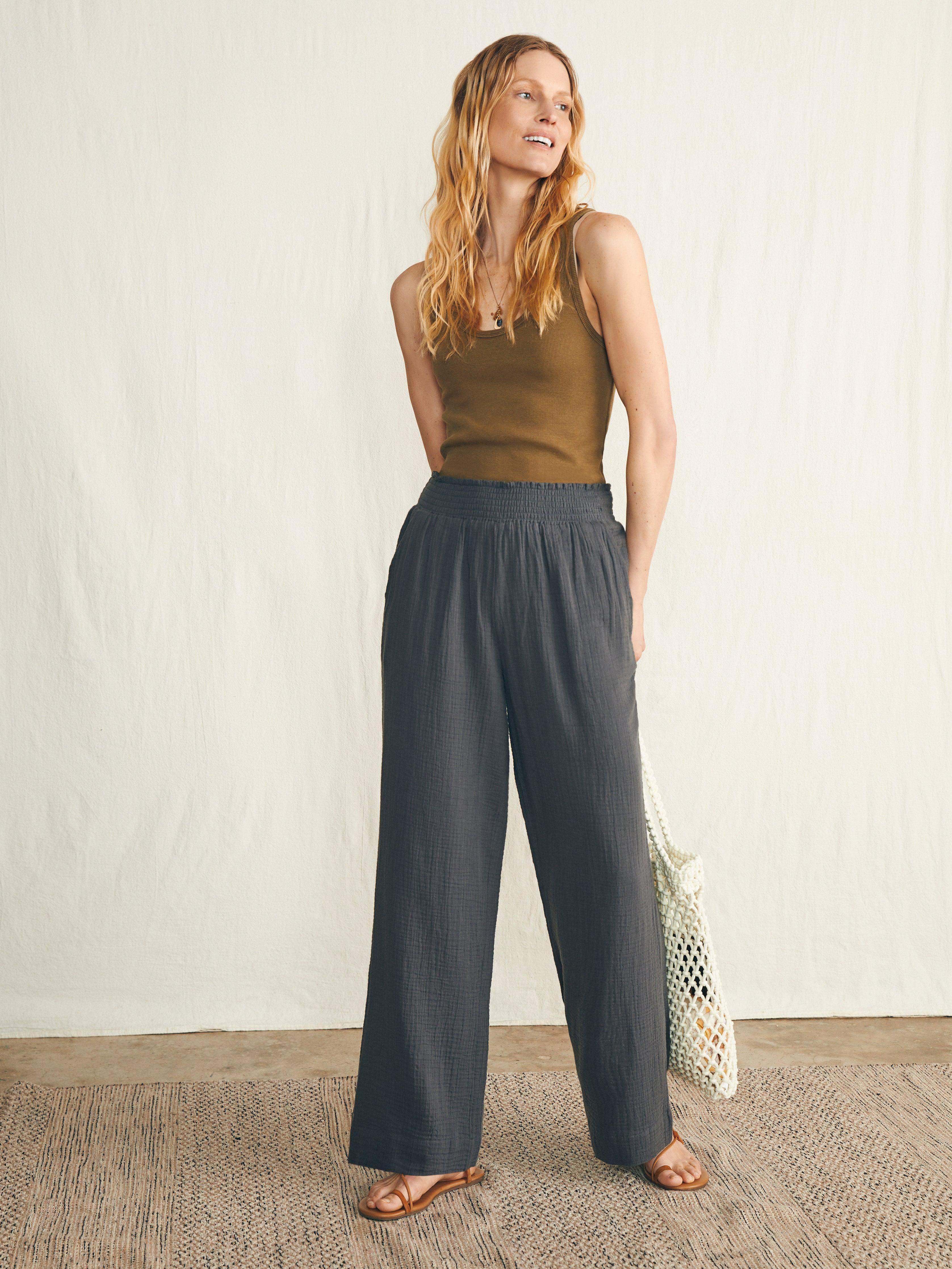 Dream Cotton Gauze Wide Leg Pant