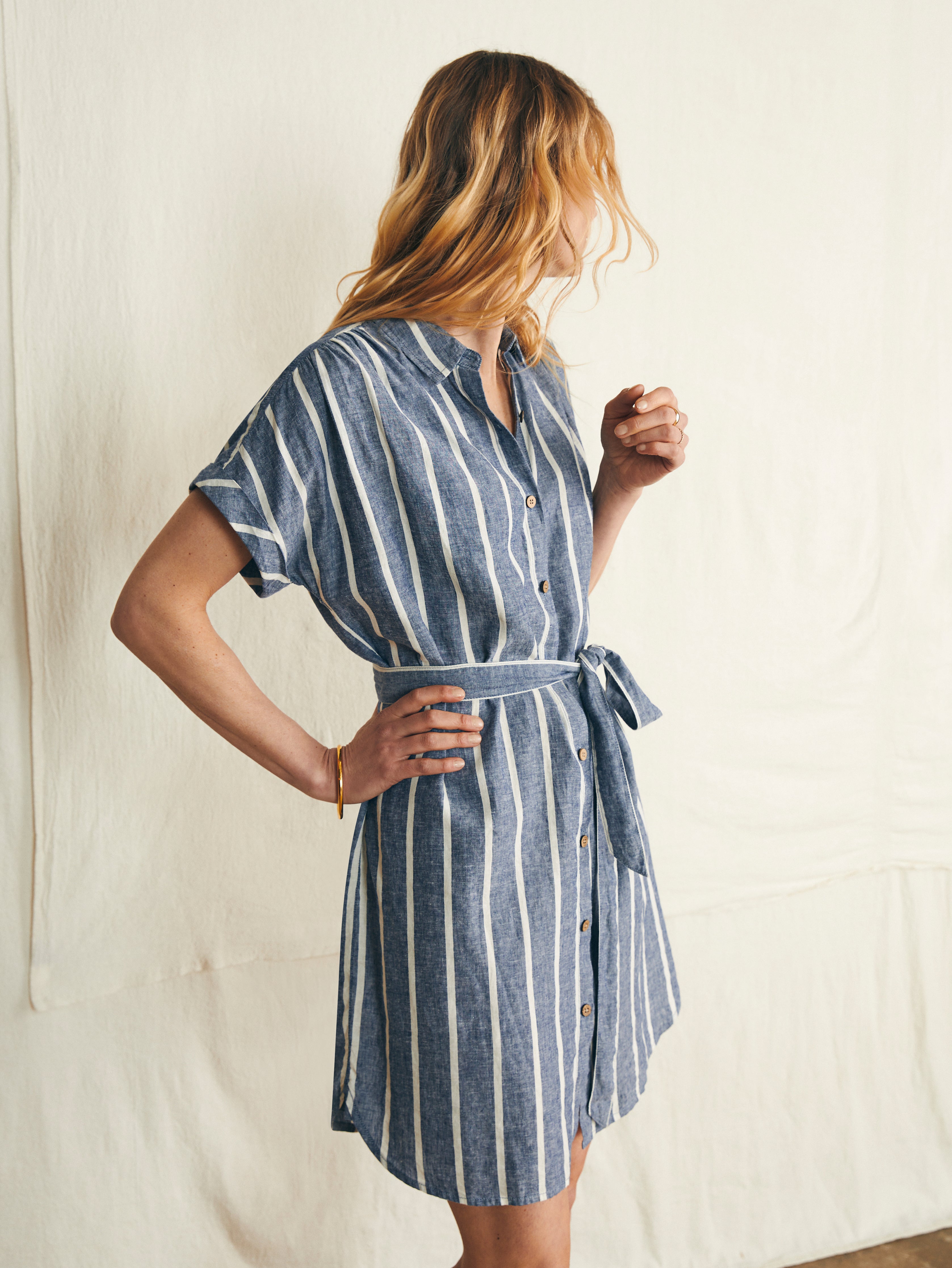 Breeze Shirtdress - Coastal Crisp Stripe