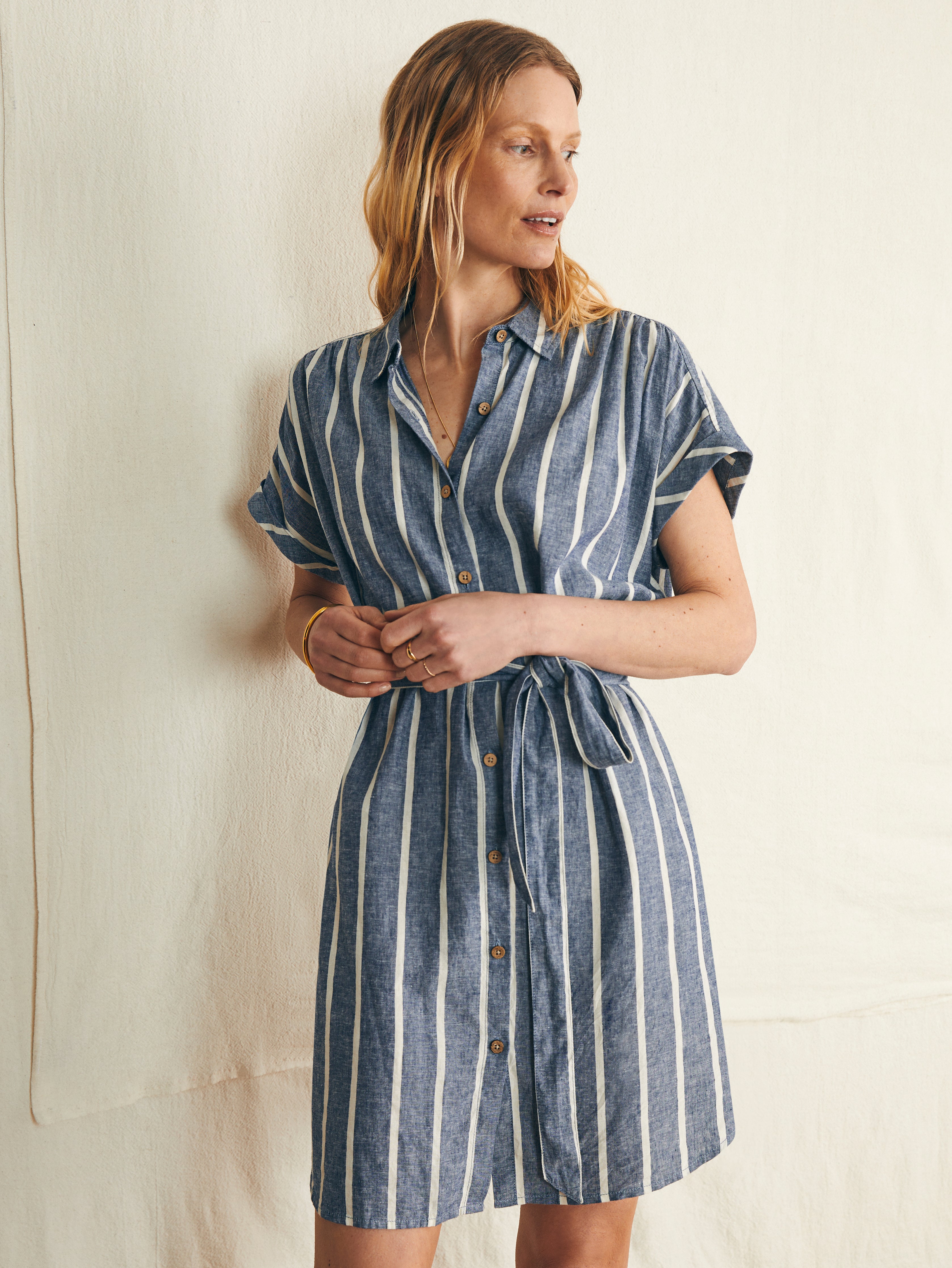 Breeze Shirtdress - Coastal Crisp Stripe