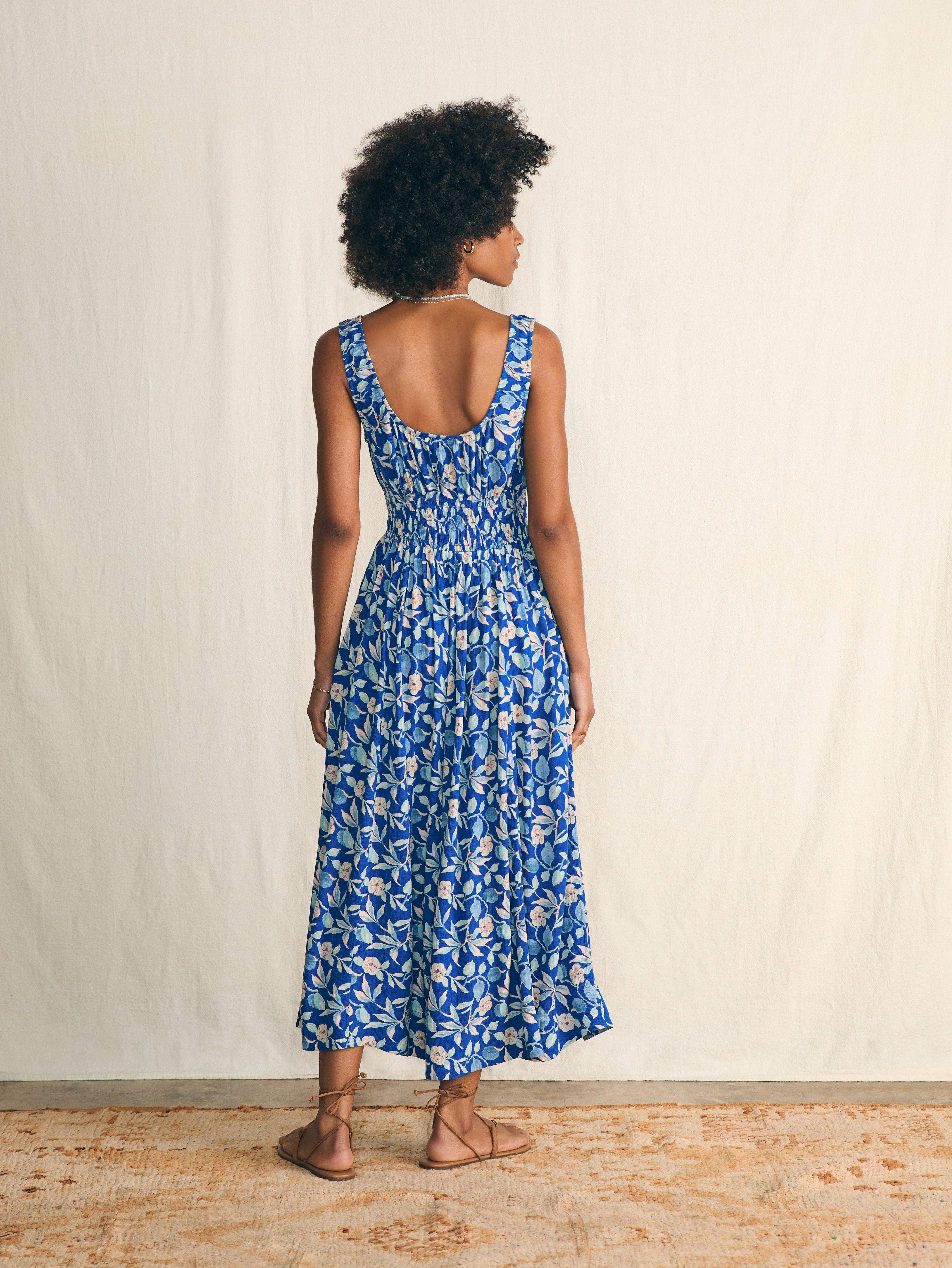 Sunseeker Midi Dress - Blue Ginger Floral