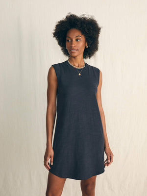Sunwashed Slub Muscle Dress - Washed Black