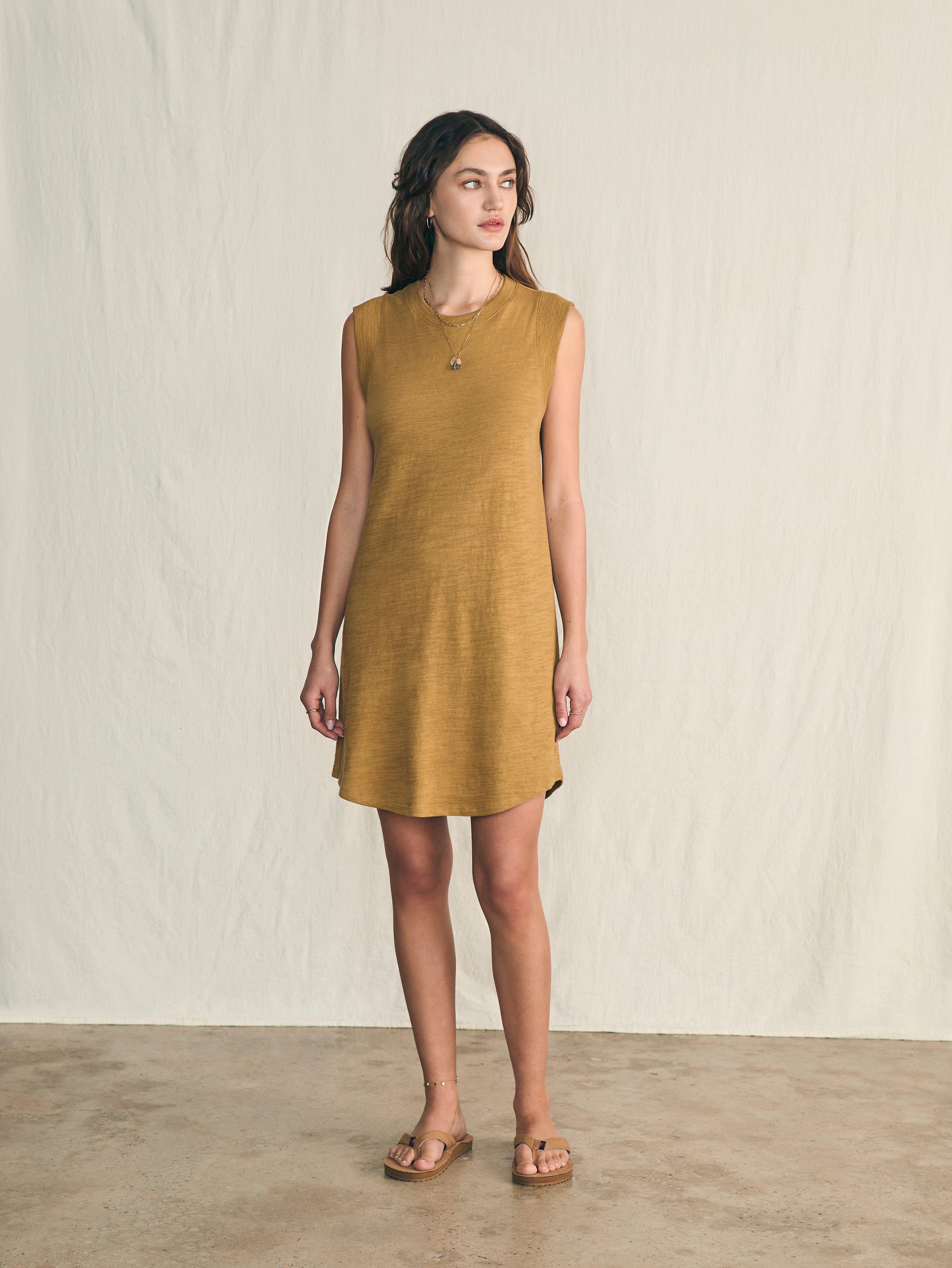 Sunwashed Slub Muscle Dress