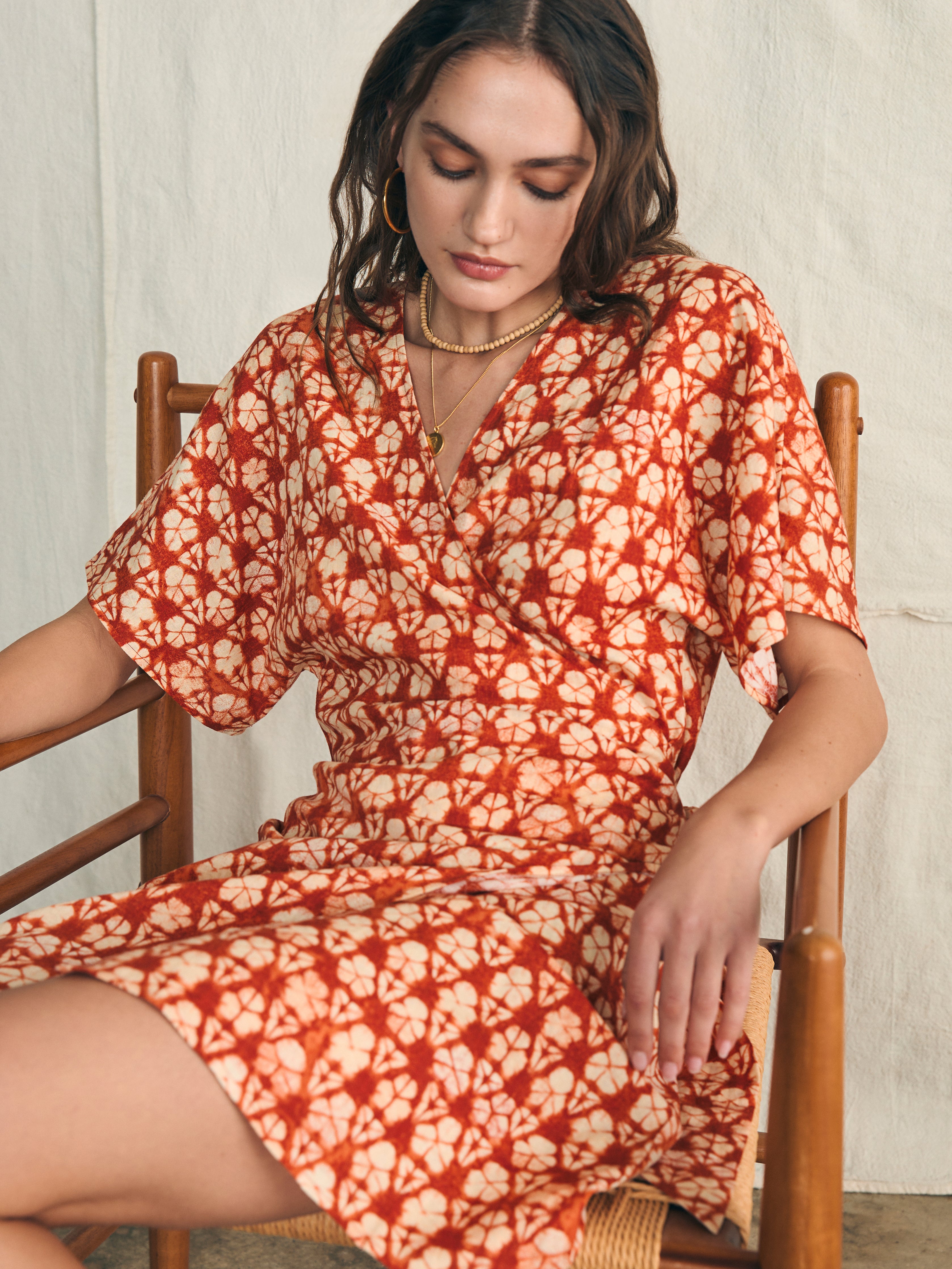 Willow Dress - Spiced Shibori Print